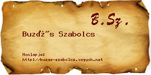 Buzás Szabolcs névjegykártya