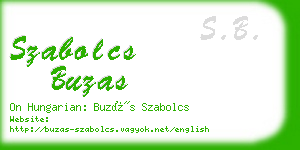 szabolcs buzas business card